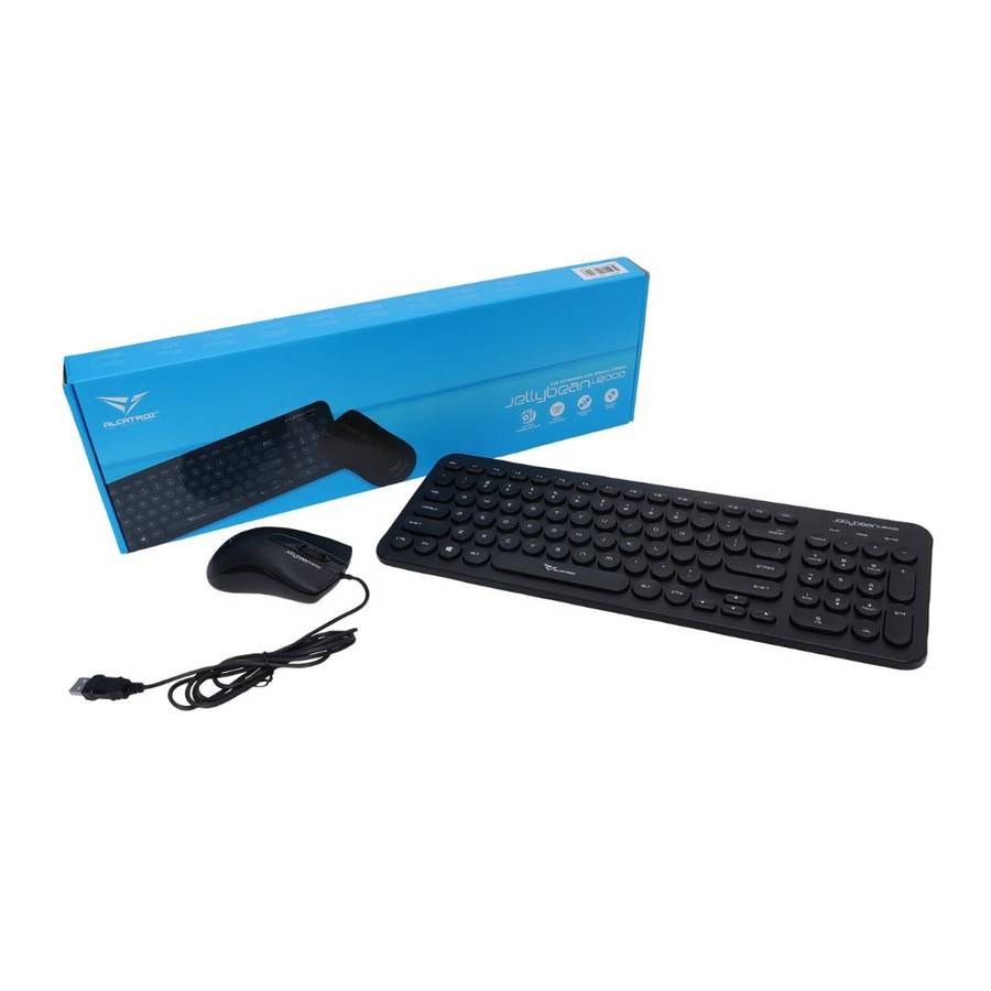 Alcatroz Jellybean U2000 Keyboard and Mouse - Black