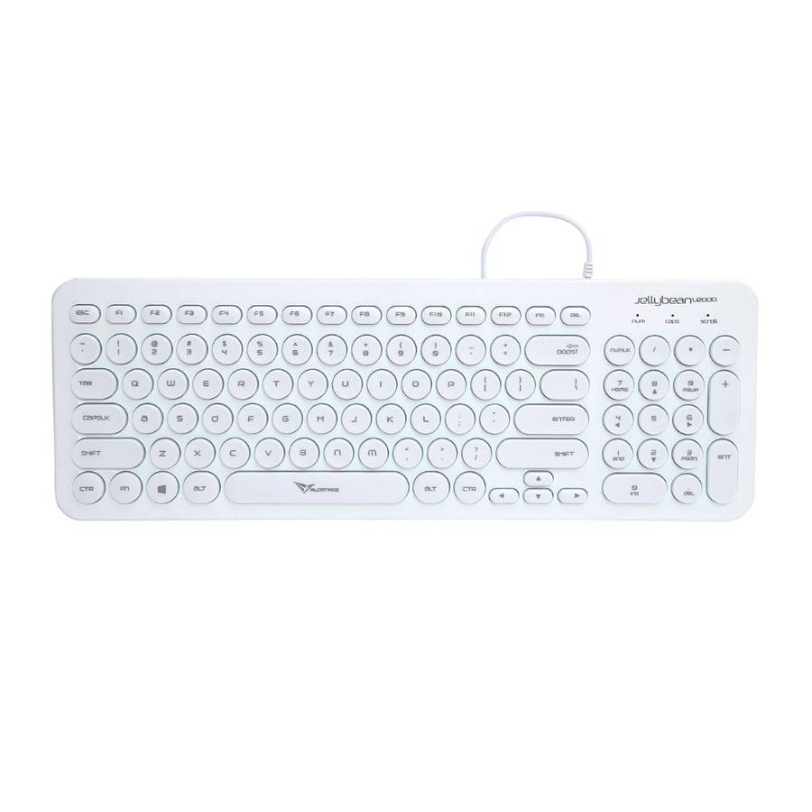 Alcatroz Jellybean U2000 Keyboard and Mouse - White