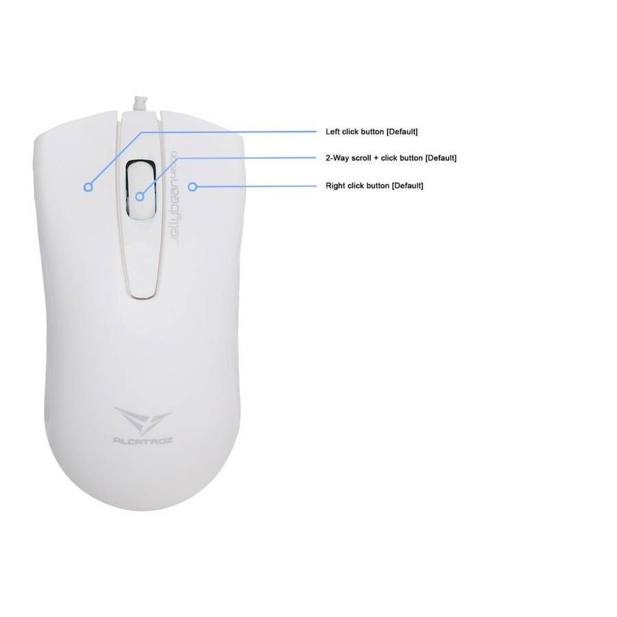 Alcatroz Jellybean U2000 Keyboard and Mouse - White