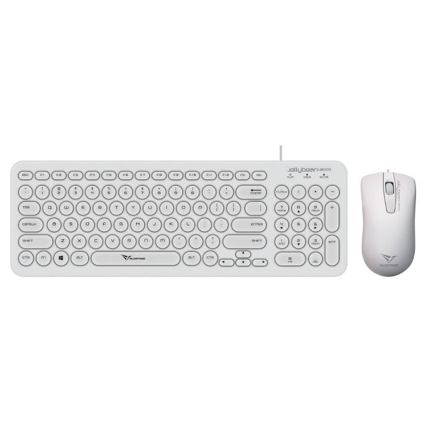 Alcatroz Jellybean U2000 Keyboard and Mouse - White