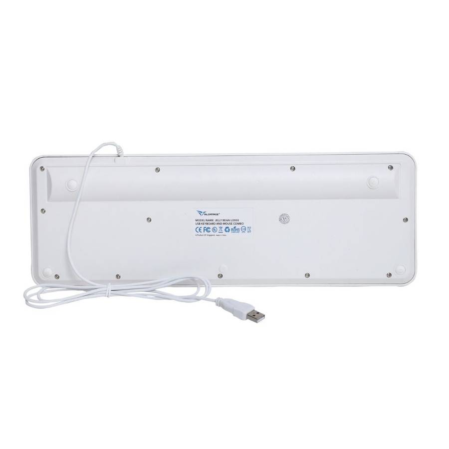 Alcatroz Jellybean U2000 Keyboard and Mouse - White