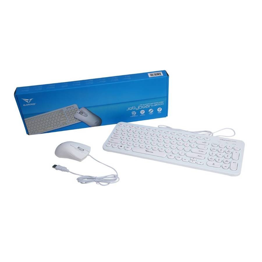 Alcatroz Jellybean U2000 Keyboard and Mouse - White