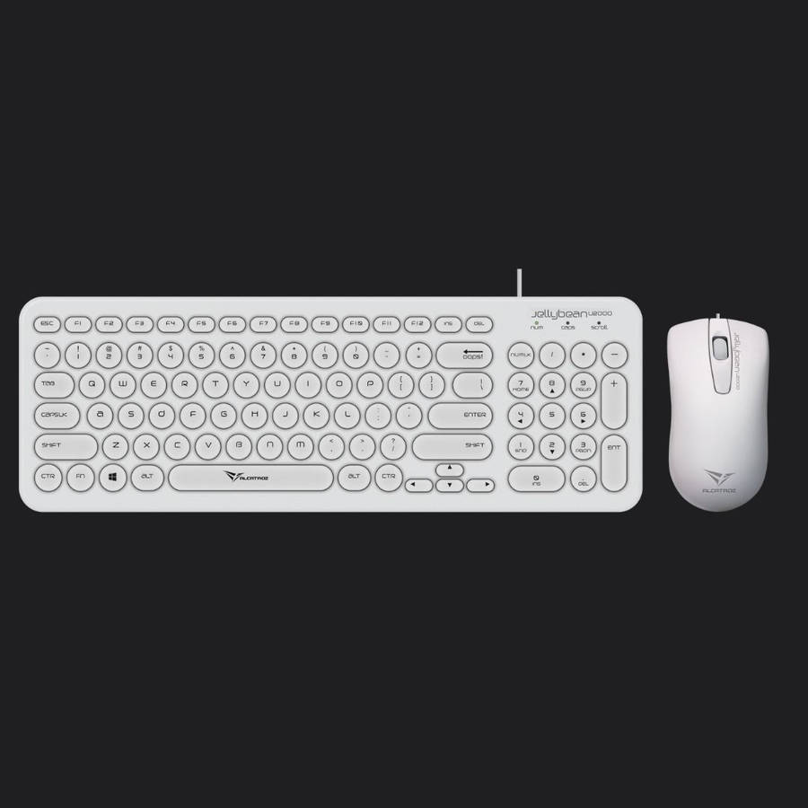 Alcatroz Jellybean U2000 Keyboard and Mouse - White