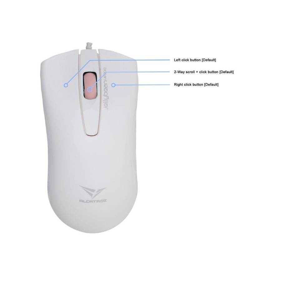 Alcatroz Jellybean U2000 Keyboard and Mouse - White/Peach