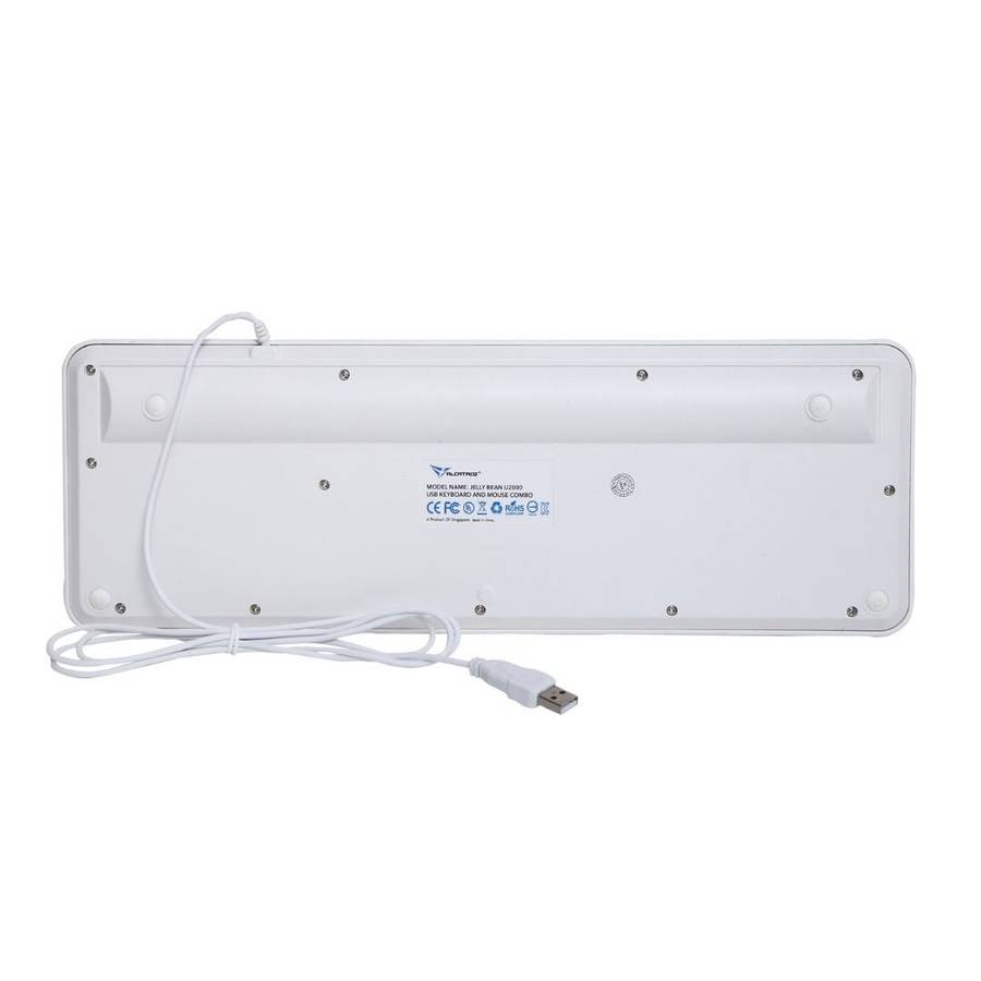 Alcatroz Jellybean U2000 Keyboard and Mouse - White/Peach