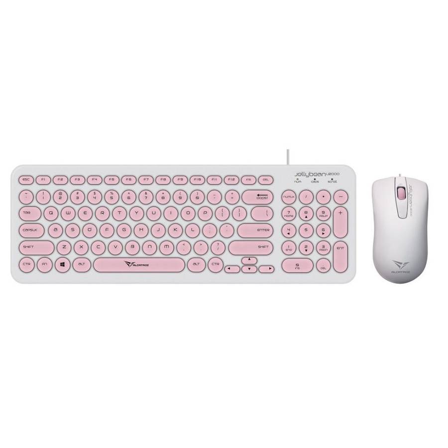Alcatroz Jellybean U2000 Keyboard and Mouse - White/Peach