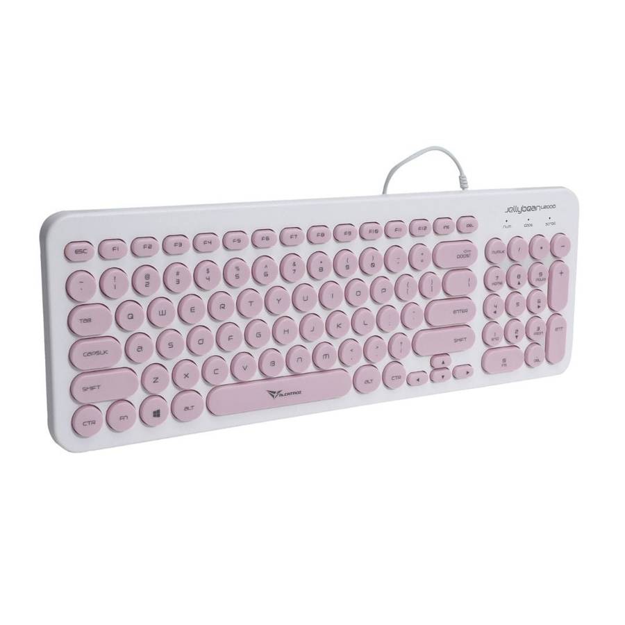 Alcatroz Jellybean U2000 Keyboard and Mouse - White/Peach