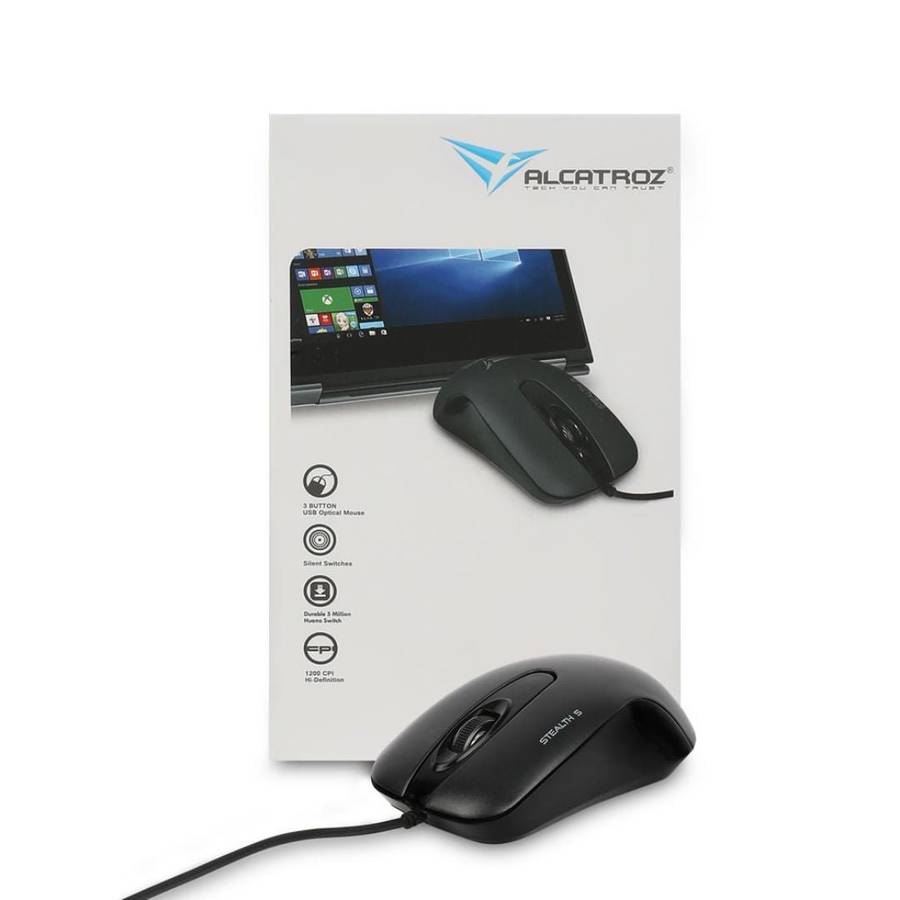 Alcatroz Stealth 5 USB Mouse - Grey