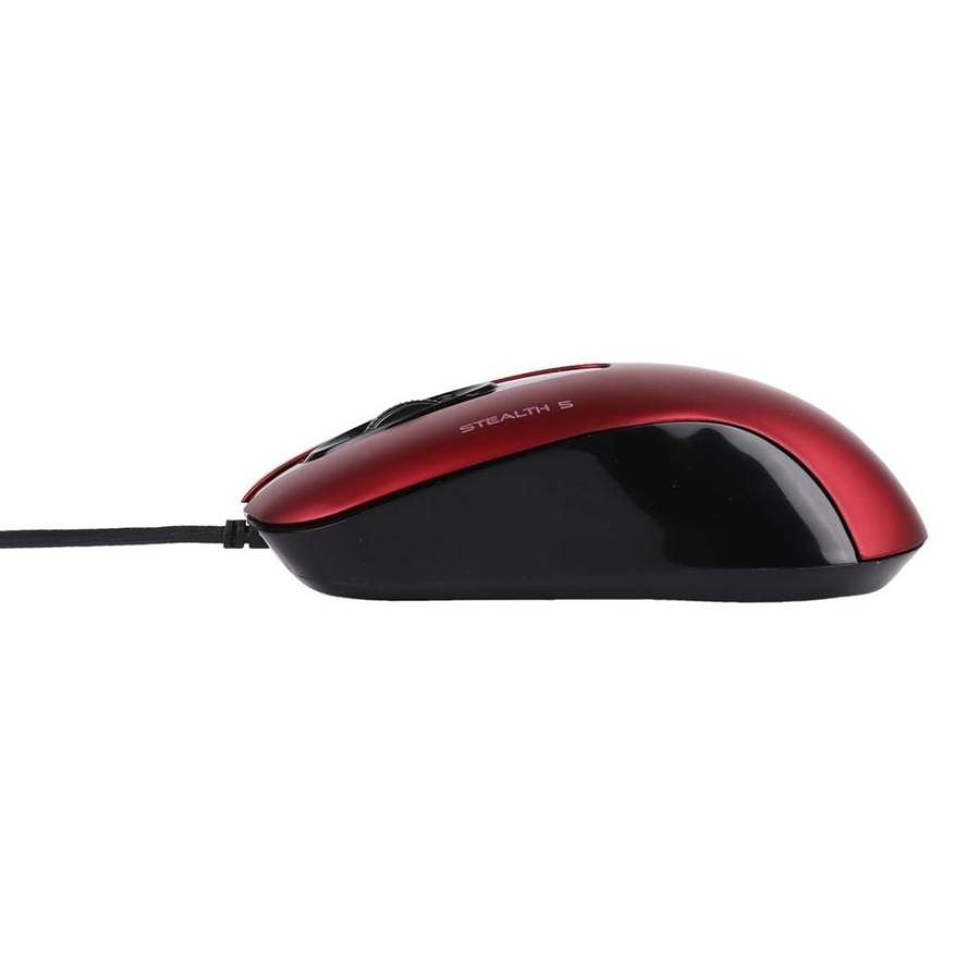 Alcatroz Stealth 5 USB Mouse - Metallic Red