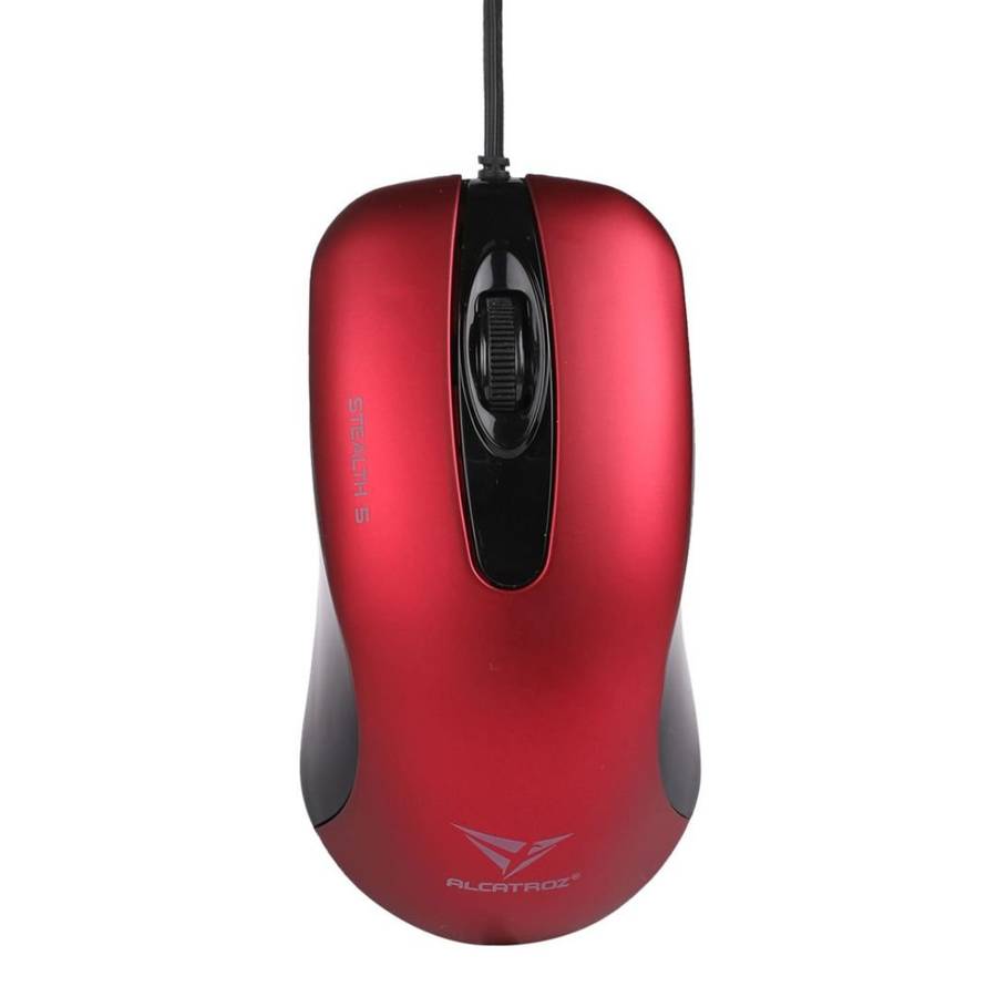 Alcatroz Stealth 5 USB Mouse - Metallic Red