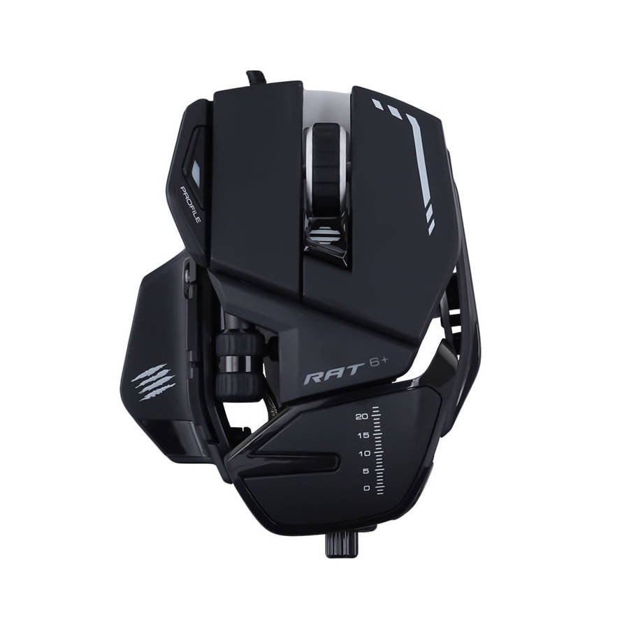 Mad Catz R.A.T. 6+ Wired Optical Gaming Mouse - Black