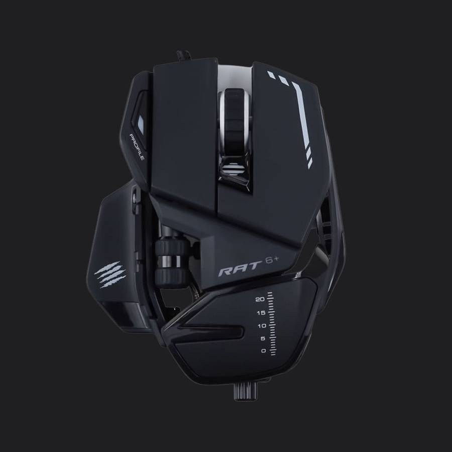 Mad Catz R.A.T. 6+ Wired Optical Gaming Mouse - Black