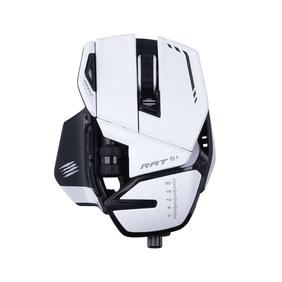 Mad Catz R.A.T. 6+ Wired Optical Gaming Mouse - White