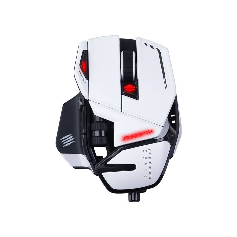 Mad Catz R.A.T. 6+ Wired Optical Gaming Mouse - White