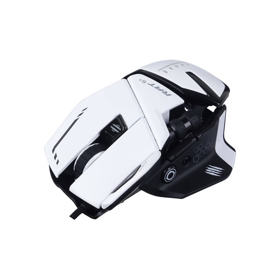 Mad Catz R.A.T. 6+ Wired Optical Gaming Mouse - White