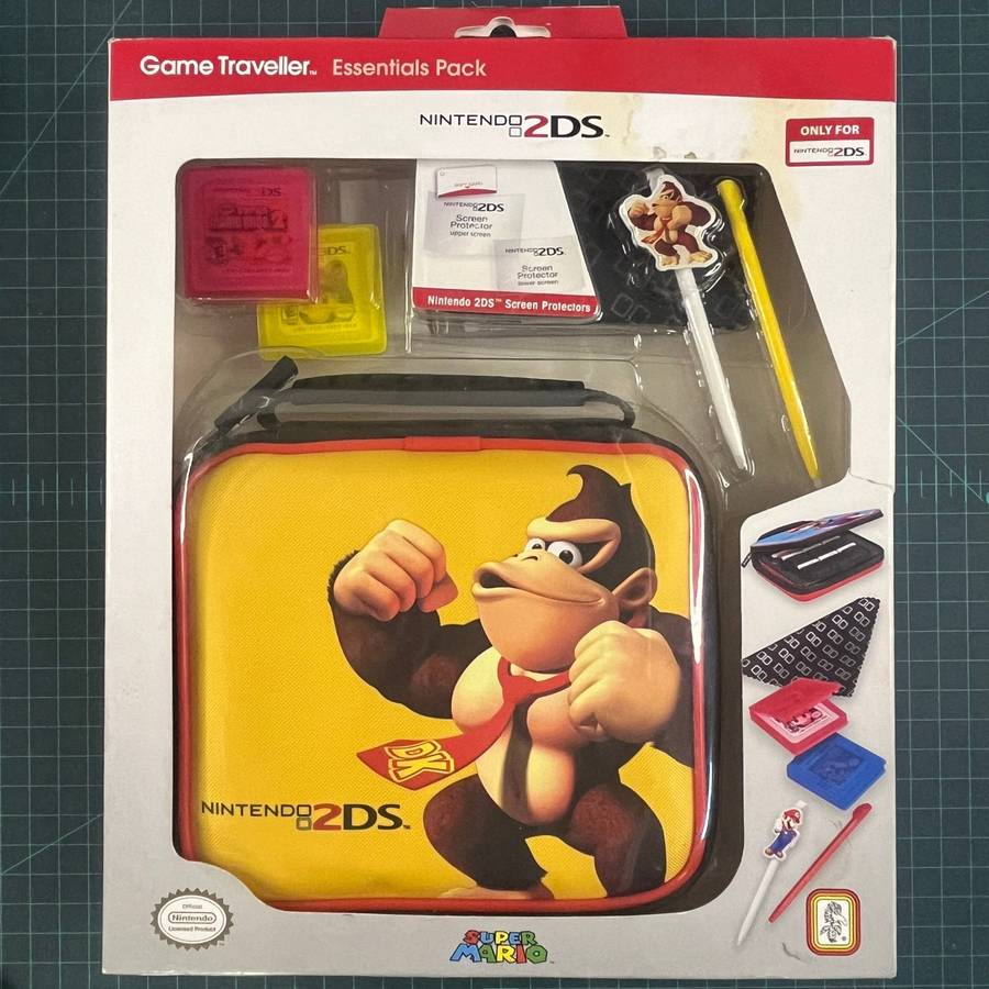 Nintendo Game Traveller Essentials Pack | Donkey Kong | 2DS | Accessories | New CIB