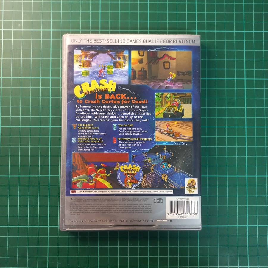 Crash Bandicoot: The Wrath of Cortex | PS2 | PlayStation 2 | Platinum | Used Game| no manual