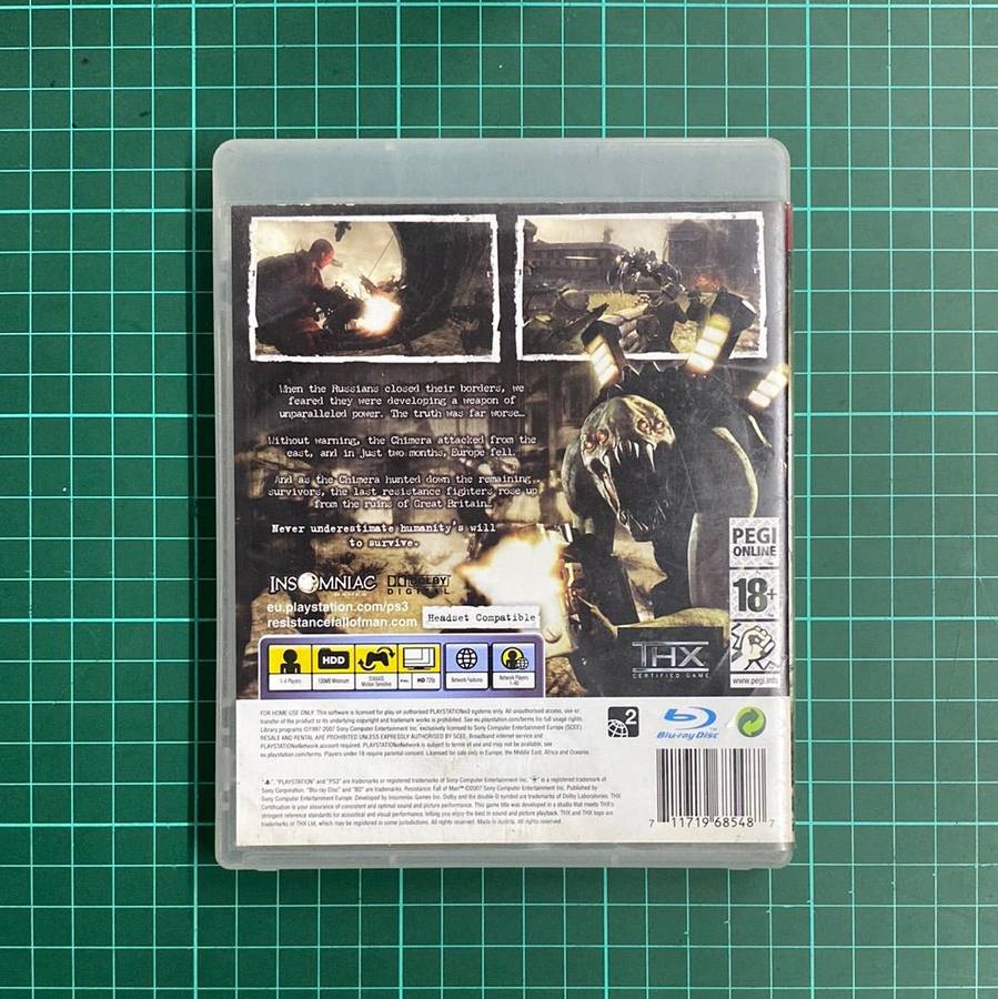 Resistance: Fall Of Man | PlayStation 3 | PS3 | Used Game | No Manual