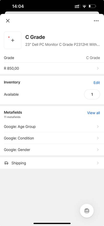 23" Dell PC Monitor C Grade P2312Ht With HDMI