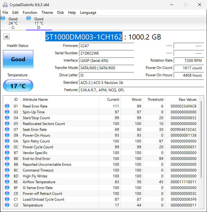 Seagate BarraCuda 1TB Internal Hard Drive HDD  3.5 Inch SATA 6 Gb/s 7200 RPM 64MB Cache for Co...