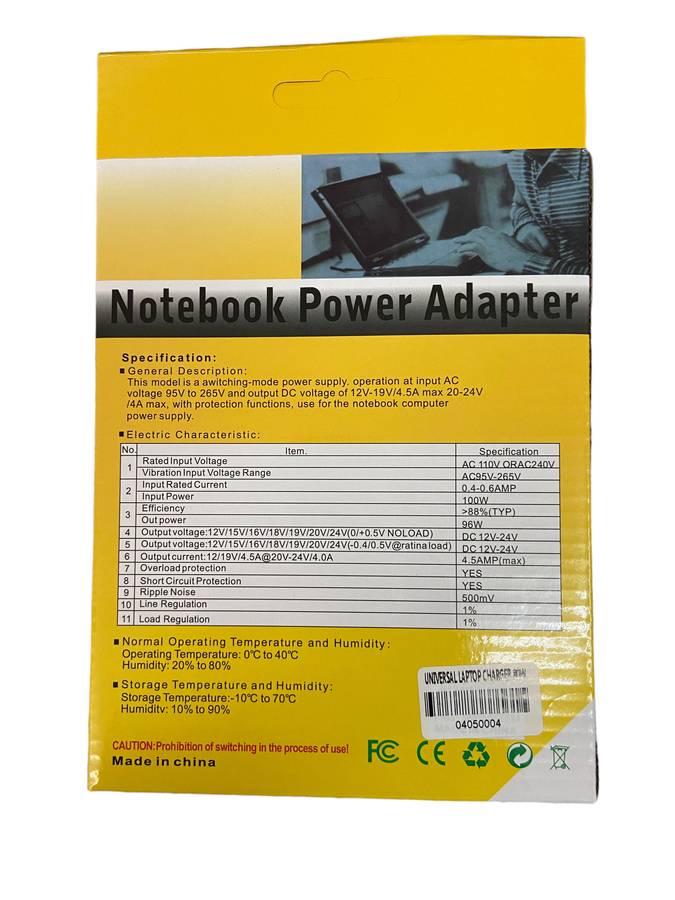 Universal Laptop Charger 80W