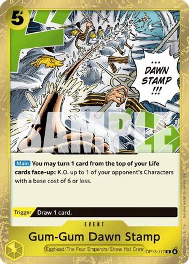 Gum-Gum Dawn Stamp (OP13-117) - Carrying On His Will Foil