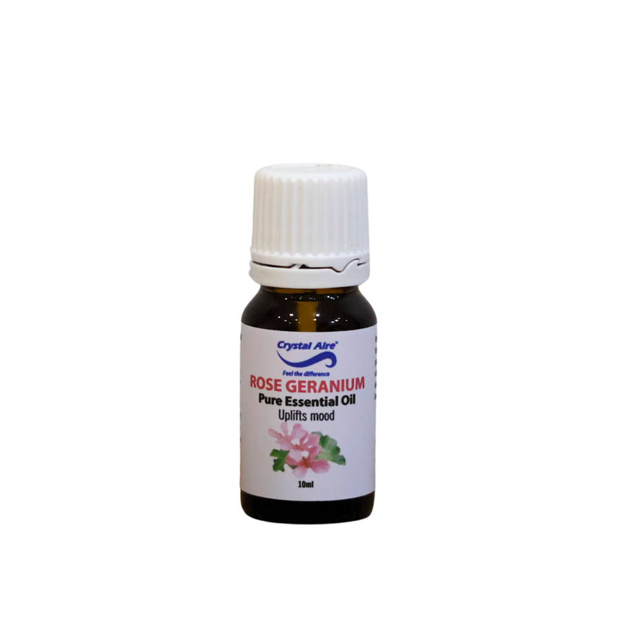 Crystal Aire Rose Geranium 10ml Essential Oil - Uplifts Mood & More (10ml)