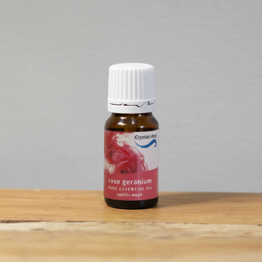 Crystal Aire Rose Geranium 10ml Essential Oil - Uplifts Mood & More (10ml)