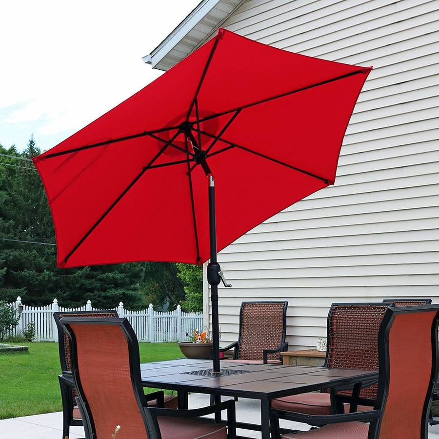 Nola LED Patio Umbrella  Red