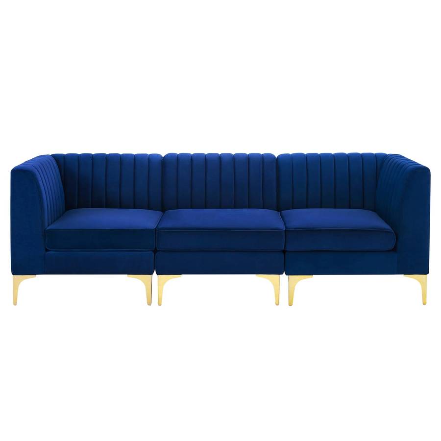 Sage 3 Seater Tufted Velvet Loveseat
