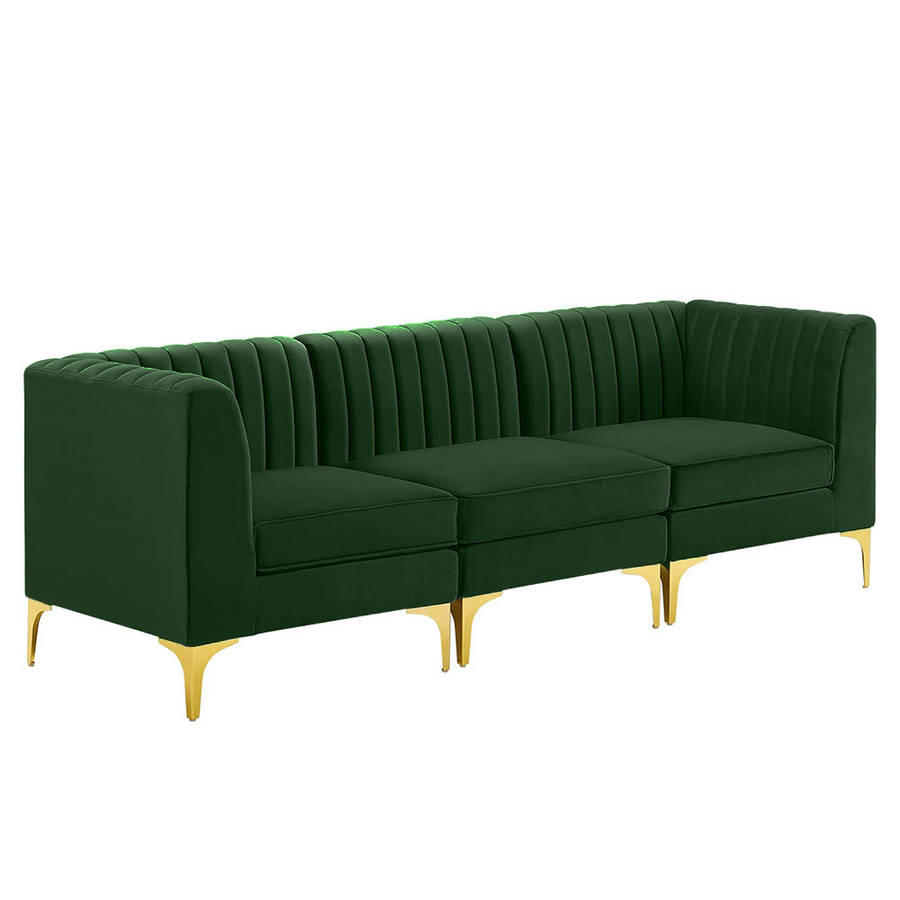 Sage 3 Seater Tufted Velvet Loveseat