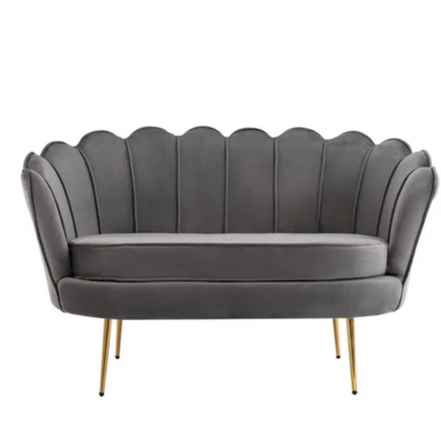 Tulip Velvet Double Seater Couch