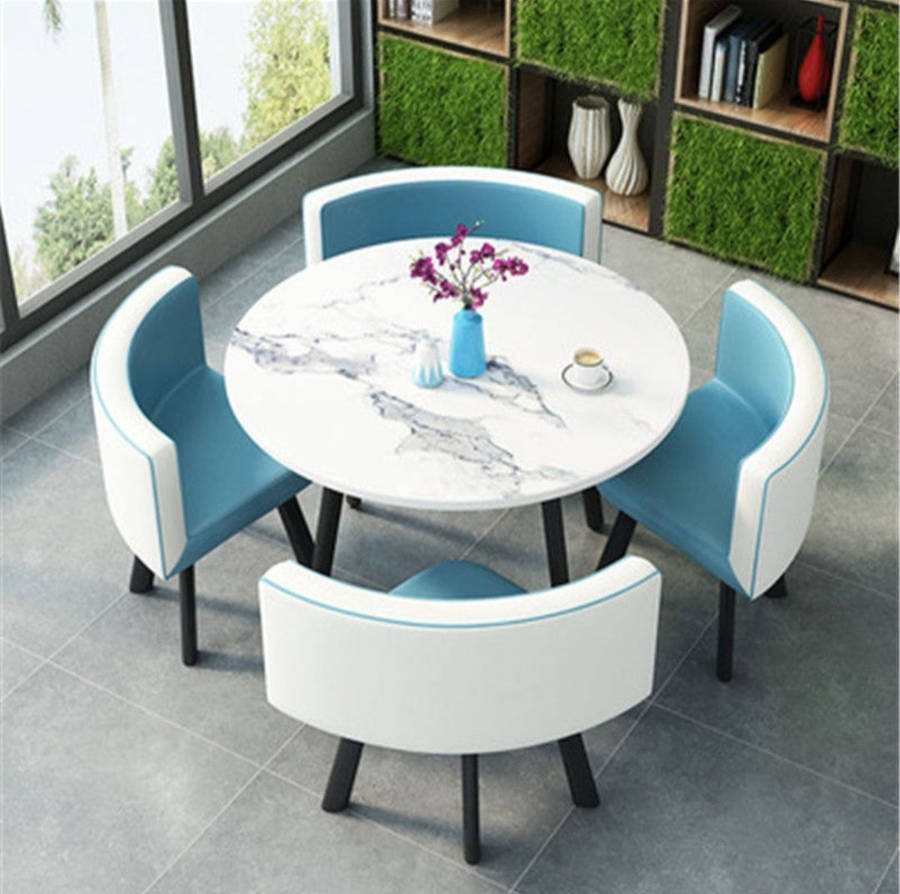 Monroe Retro Dinning Set- Marble Round Table