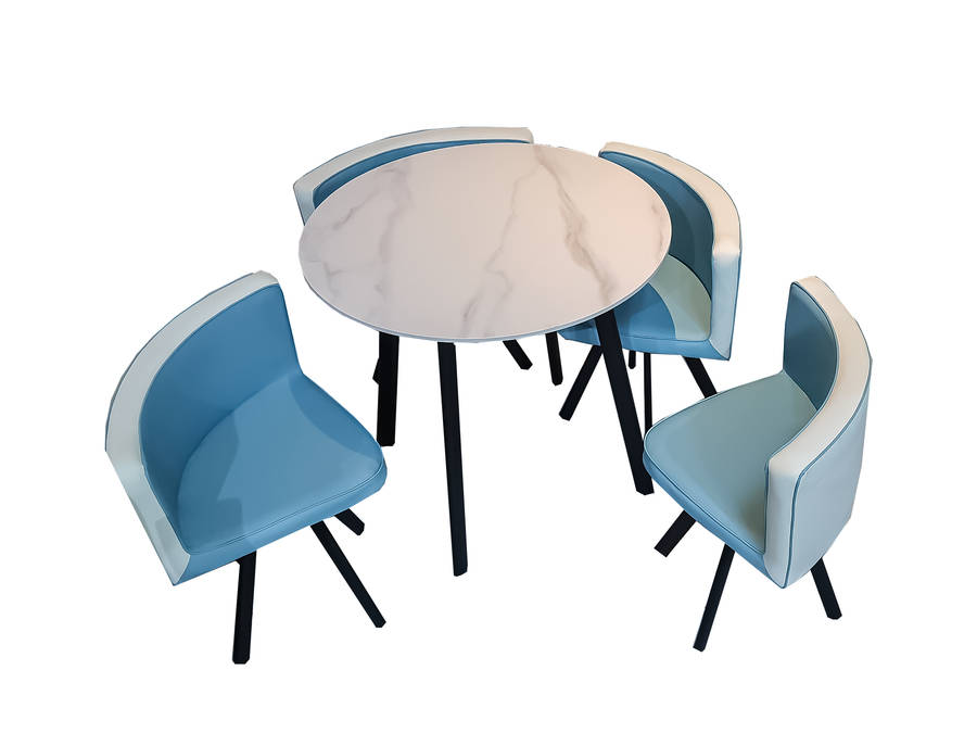 Monroe Retro Dinning Set- Marble Round Table