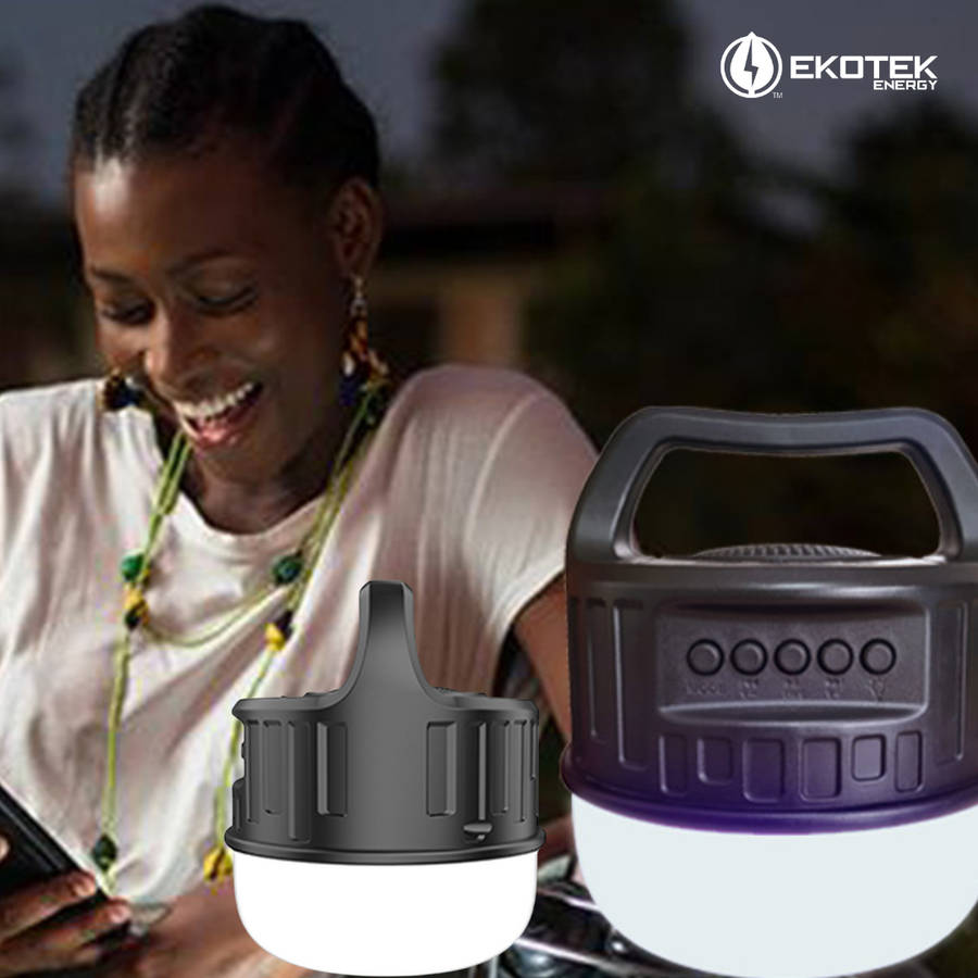 EKOTEK Rechargeable Boombox with Subwoofer & Light