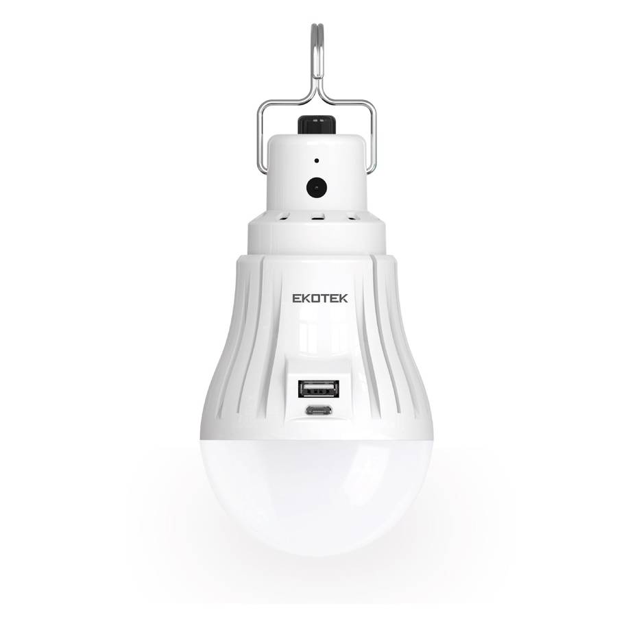 EKOTEK ONE PLUS Rechargeable DC Light Bulb With Solar Panel