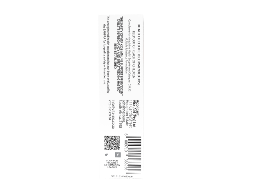 Vita Kids Immune Support Effervescent Tablets 20s Orange
