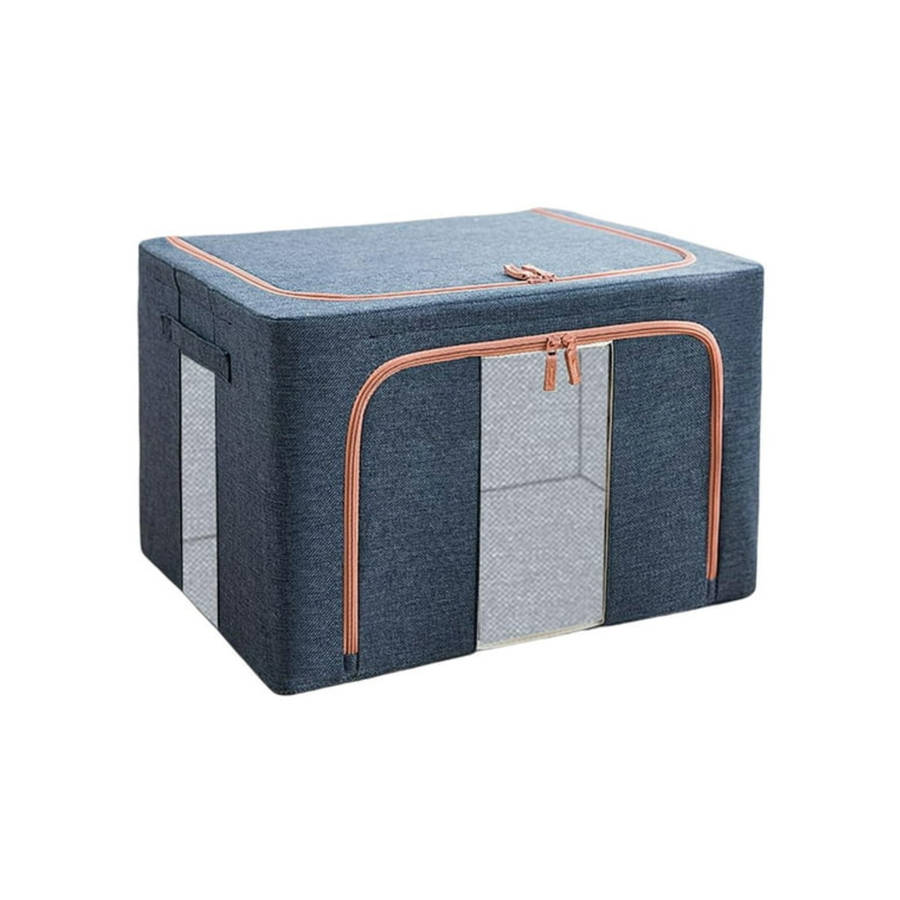 64l Foldable Clothes Storage Box - Navy