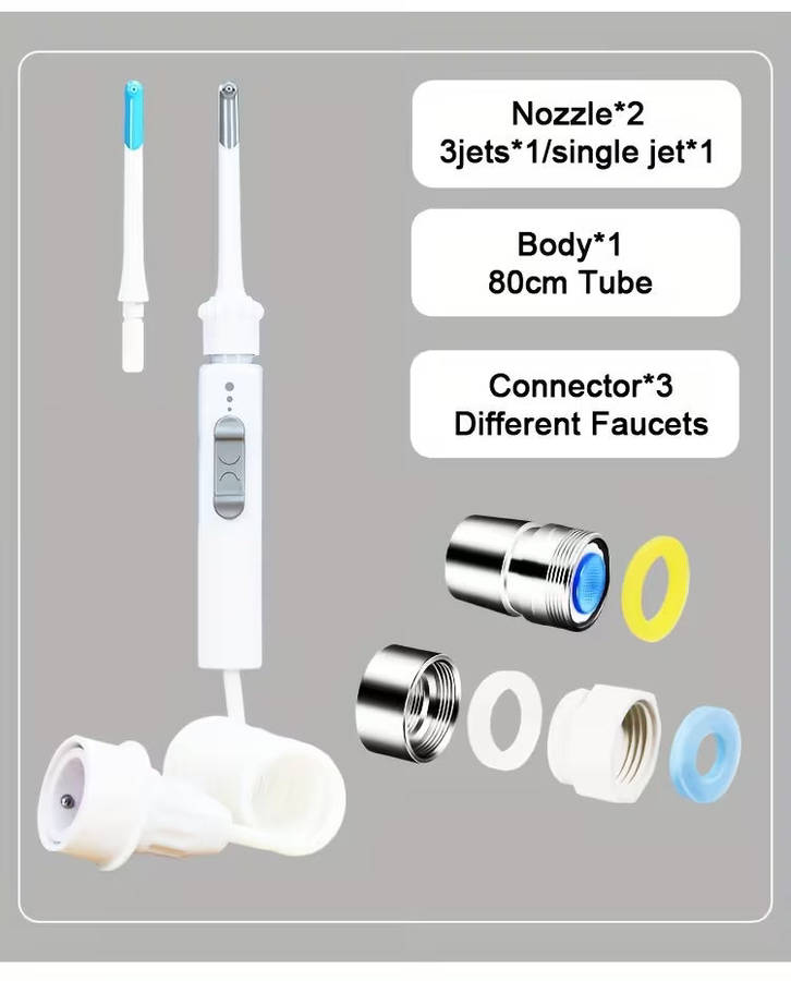 Faucet-Connected Oral Irrigator  Portable Dental Water Flosser