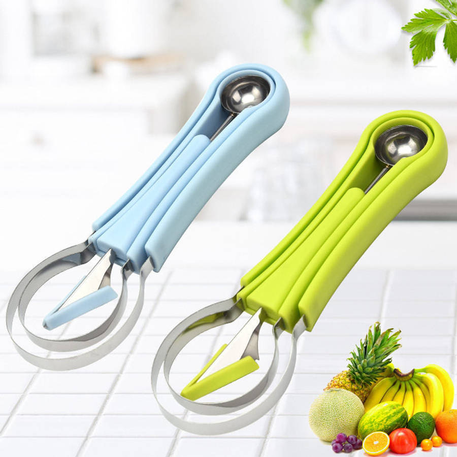 4 In 1 Stainless Steel Fruit Carving Tools Set-Green