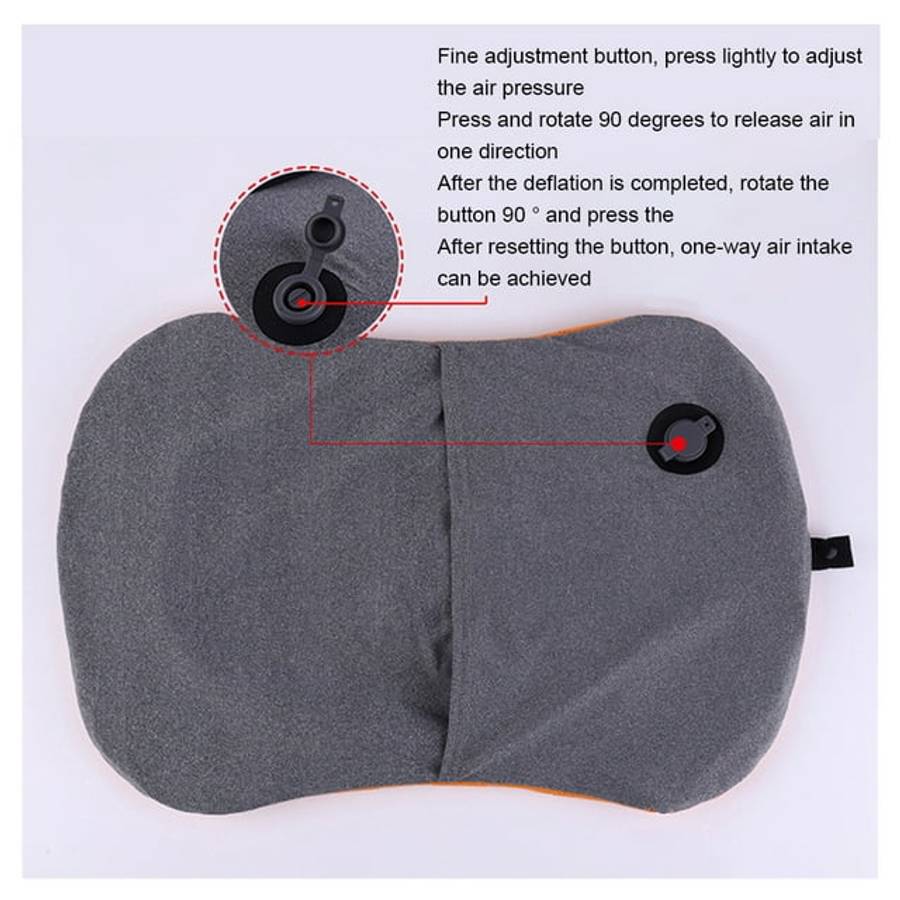 Inflatable Travel & Camping Pillow with Carry Bag