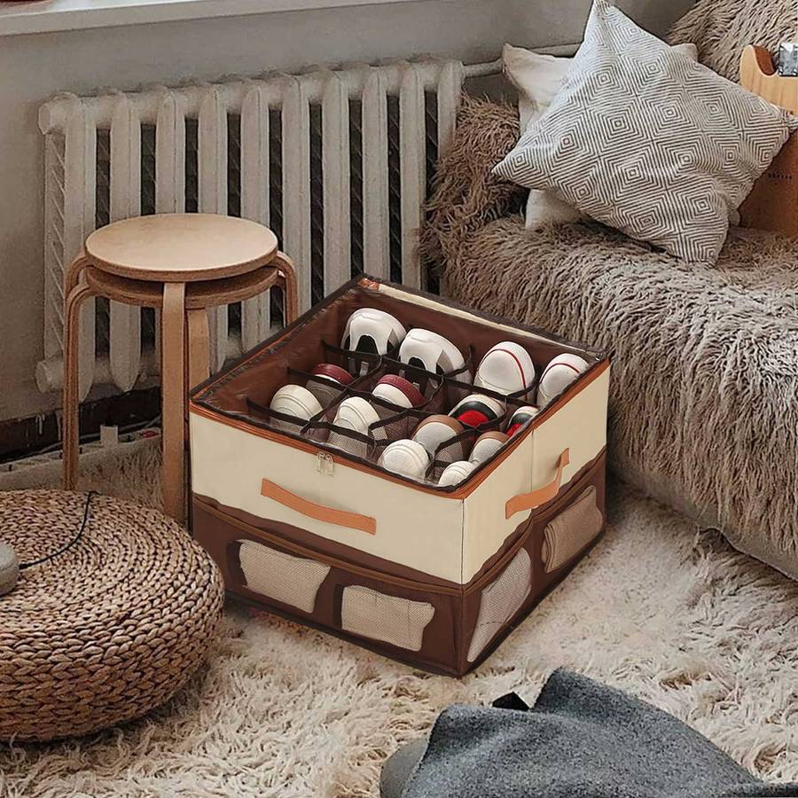 Home Textile Storage Organizer  Foldable with Side Pockets