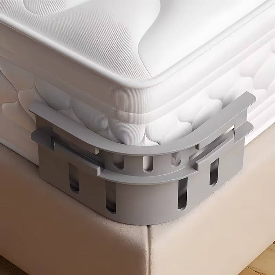 Bed Sheet Holder  Corner Locking Clips - White