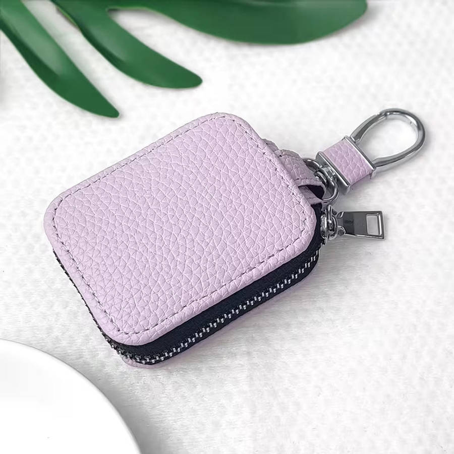 Faux Leather Mini Keychain Pouch & Earbuds Case