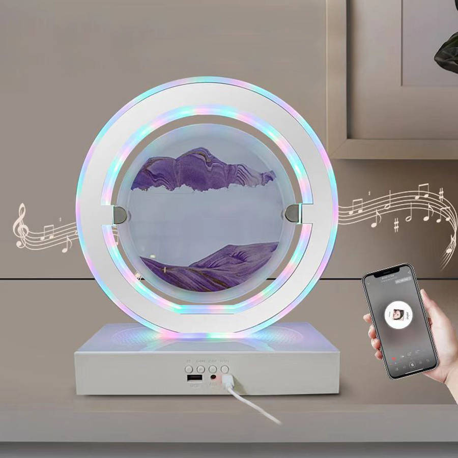 Quicksand Bluetooth Speaker Table Lamp-Blue