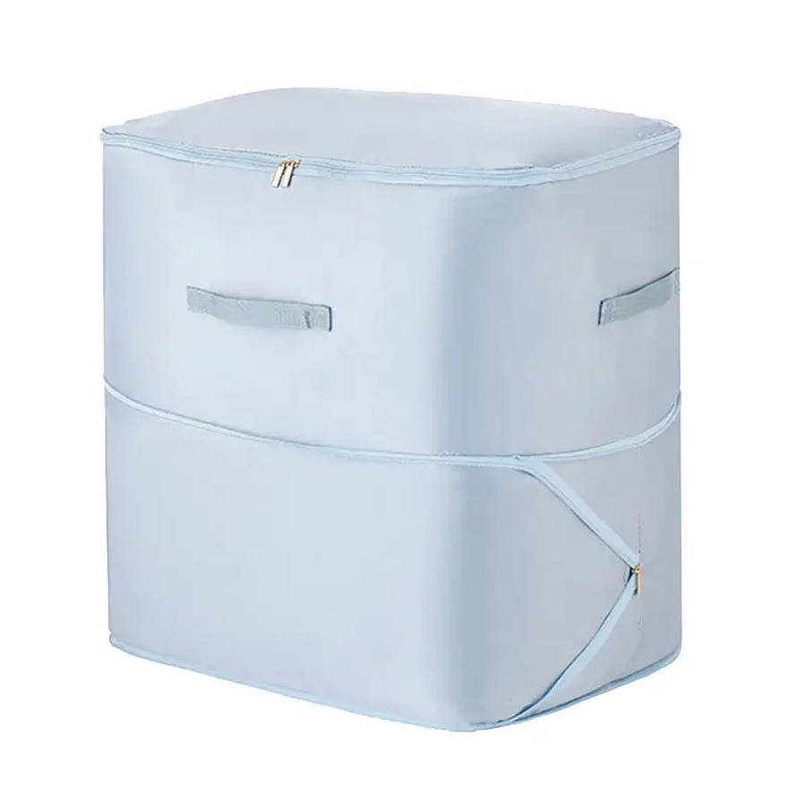 SatinDrill Quilt Compression Storage Bag  150L Capacity, Dual Zippers, Premium Nylon - Cream