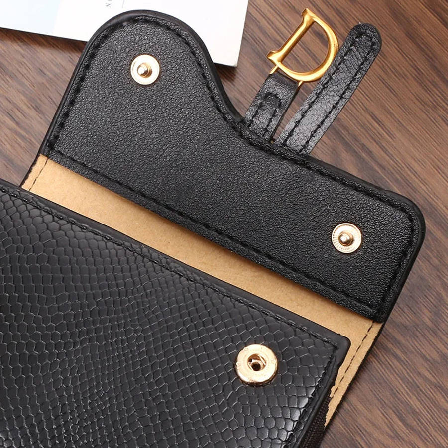 PU Croc Leather Style Women's Multi Card Wallet-GREEN