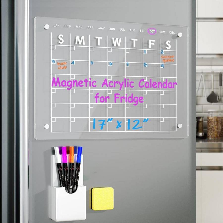 Magnetic Acrylic Fridge Calendar Planner