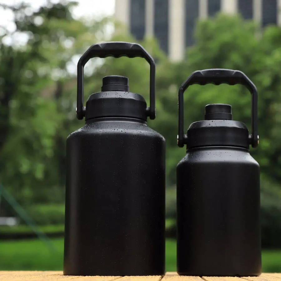 Multi-purpose Matte Finish Thermal Water Bottle -Black 2L