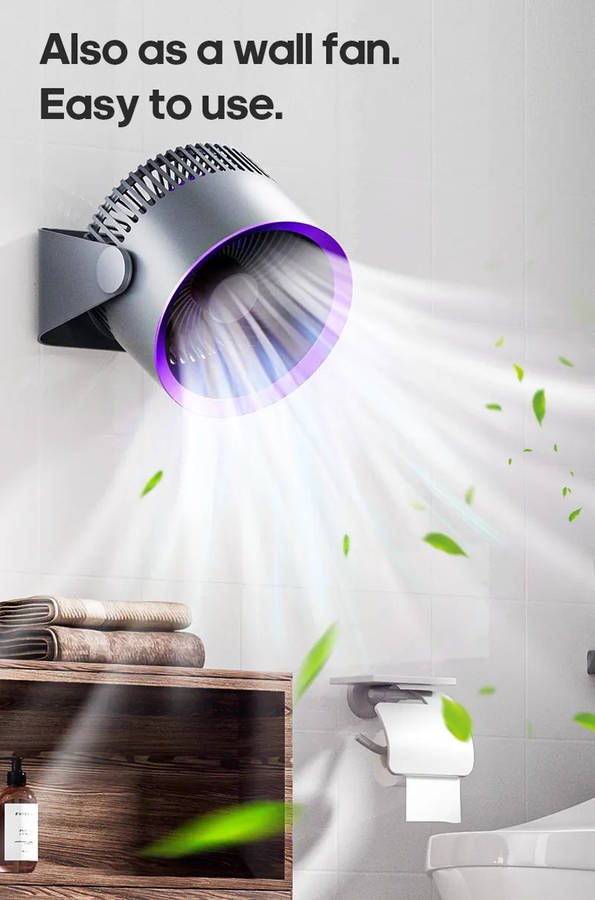 Rechargeable Portable Desktop Fan Ventilator/Grey